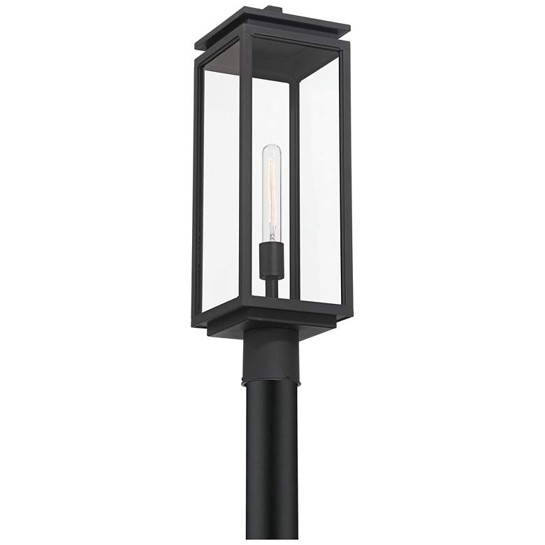 Image 5 Possini Euro Atkins 23 1/4"H Die Cast Matte Black Outdoor Post Light more views