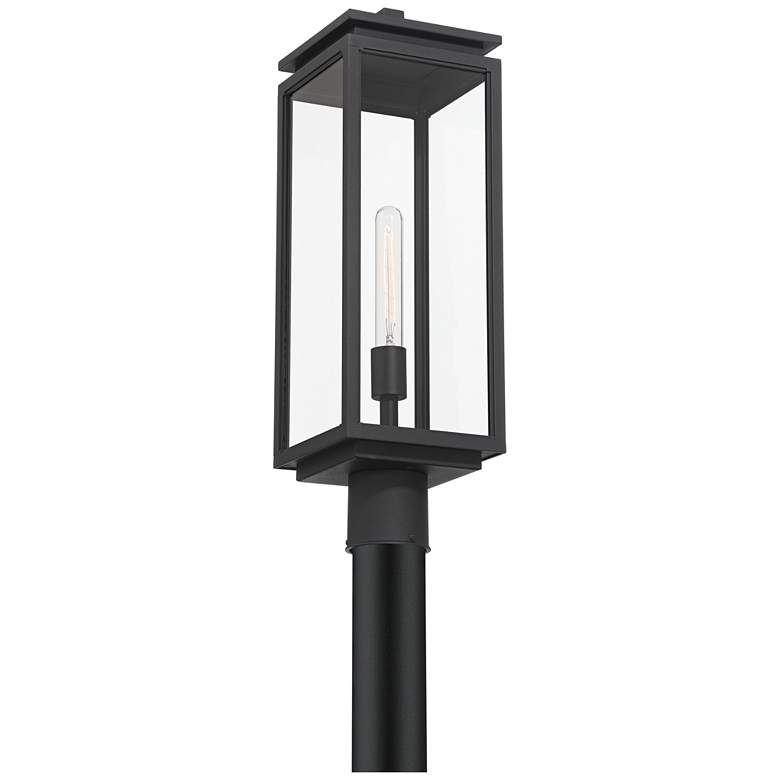 Image 5 Possini Euro Atkins 23 1/4 inchH Die Cast Matte Black Outdoor Post Light more views