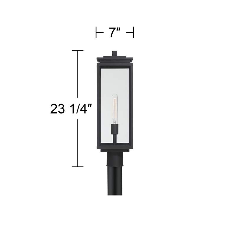 Image 6 Possini Euro Atkins 23 1/4 inchH Die Cast Matte Black Outdoor Post Light more views