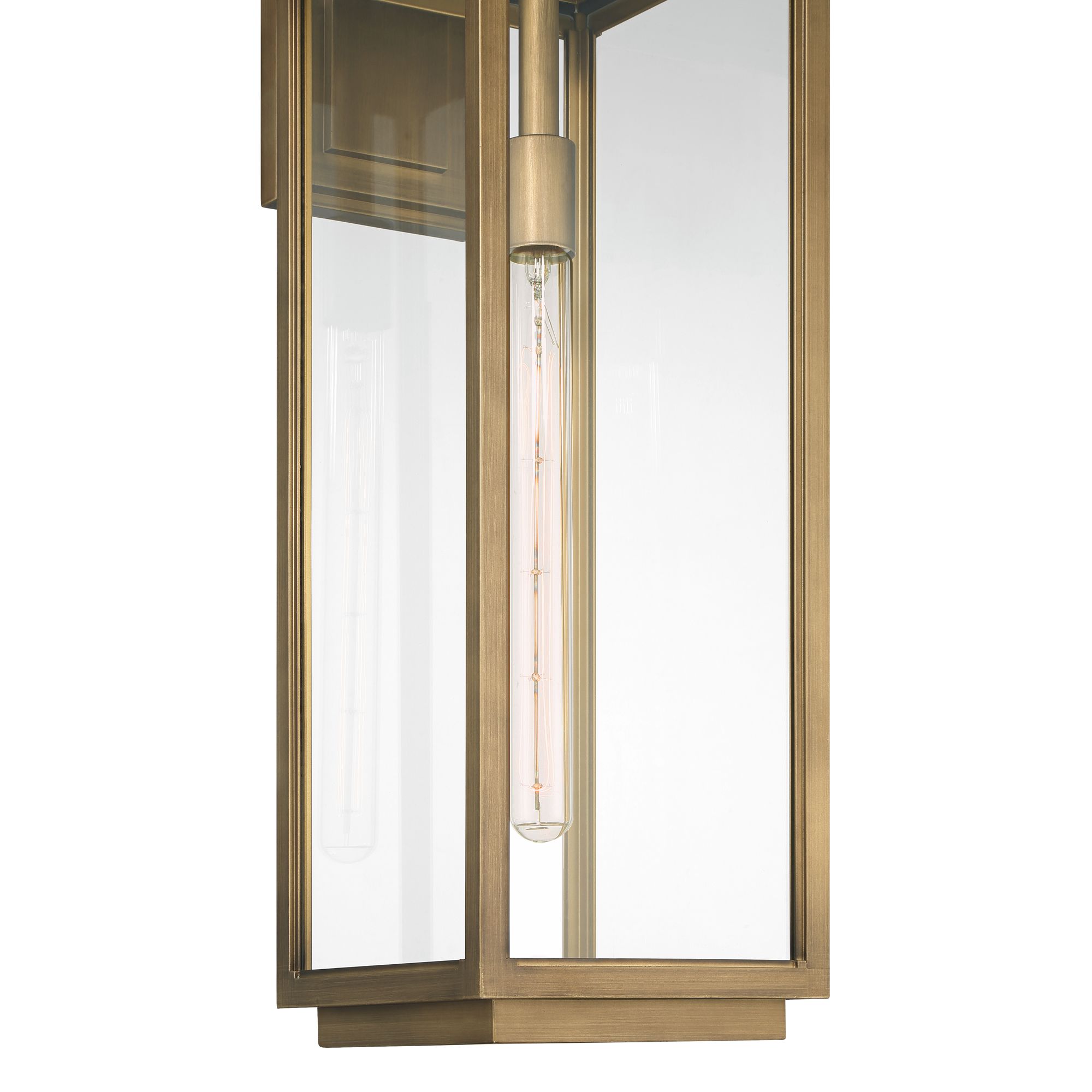 Image 4 Possini Euro Atkins 24" High Die Cast Brass Outdoor Wall Light more views