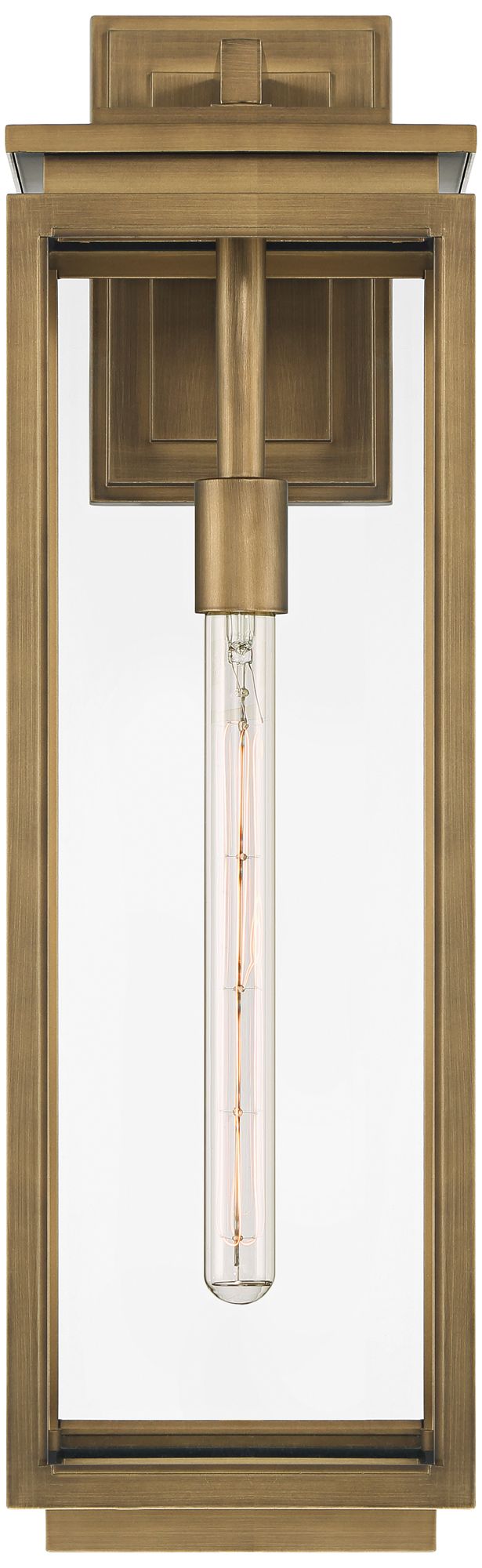 Image 5 Possini Euro Atkins 24" High Die Cast Brass Outdoor Wall Light more views