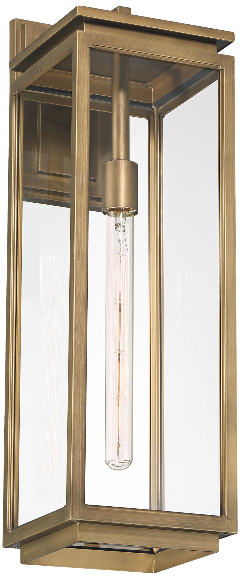 Image 6 Possini Euro Atkins 24" High Die Cast Brass Outdoor Wall Light more views