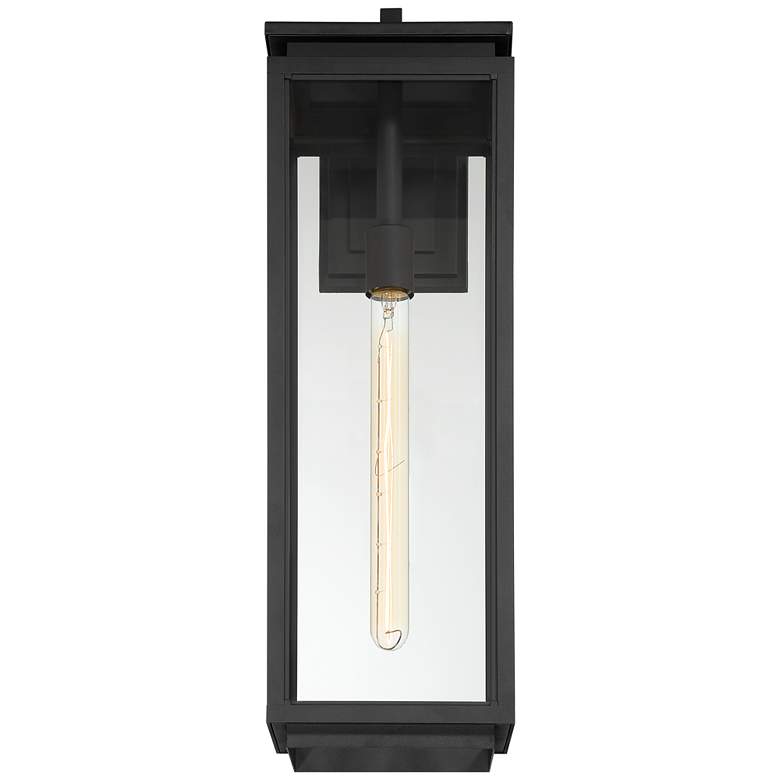 Image 4 Possini Euro Atkins 24 inch High Die Cast Matte Black Outdoor Light more views