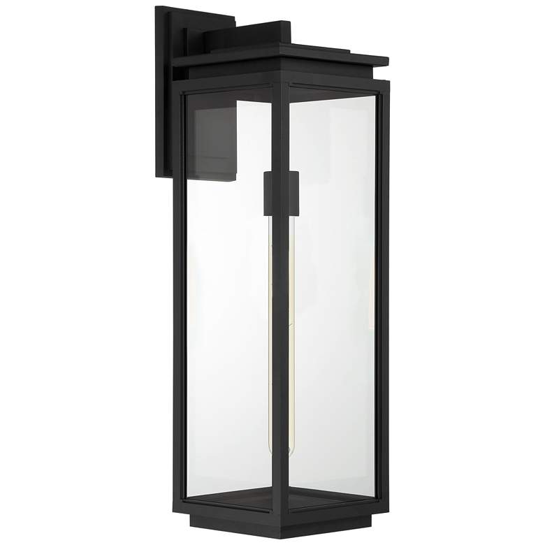 Image 6 Possini Euro Atkins 24" High Die Cast Matte Black Outdoor Light more views