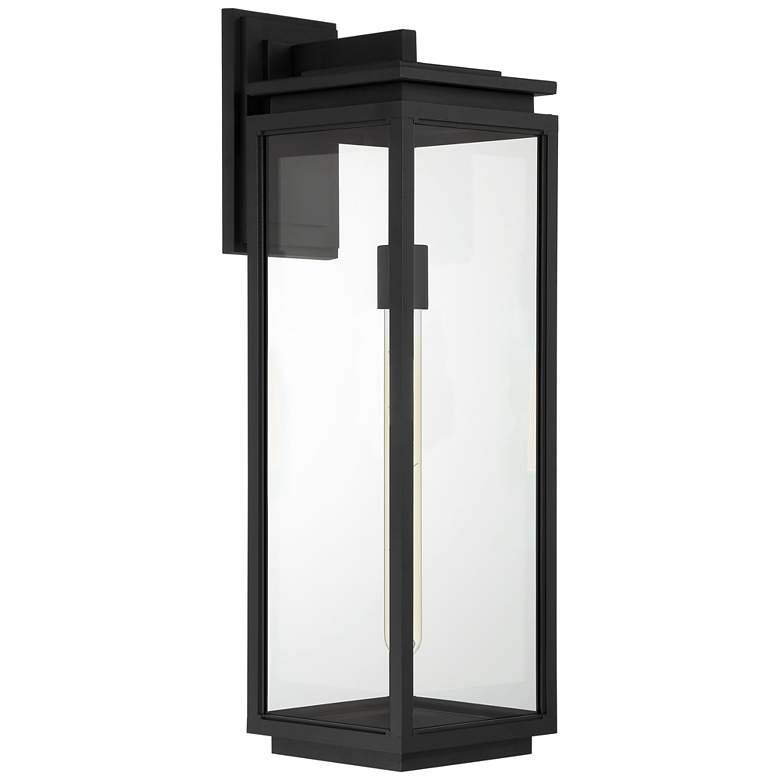 Image 6 Possini Euro Atkins 24 inch High Die Cast Matte Black Outdoor Light more views