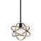 Possini Euro Atomica 10" Wide Black and Wood Pendant Light