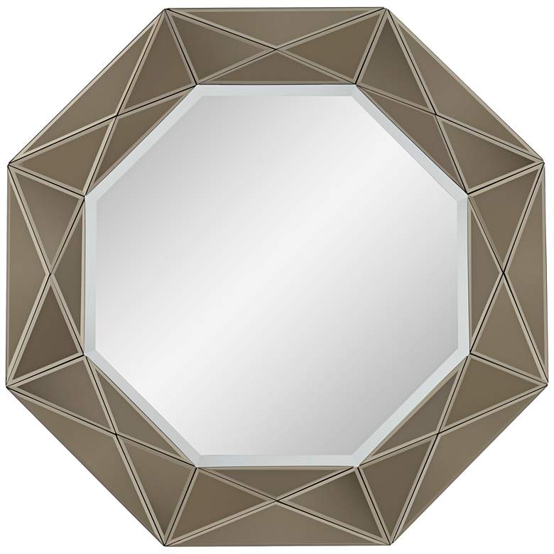 Image 3 Possini Euro Aubrey 33" x 33" Champagne Beveled Wall Mirror