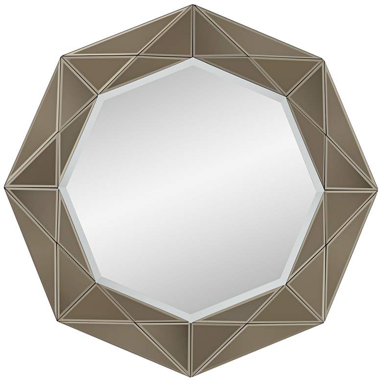 Image 6 Possini Euro Aubrey 33" x 33" Champagne Beveled Wall Mirror more views