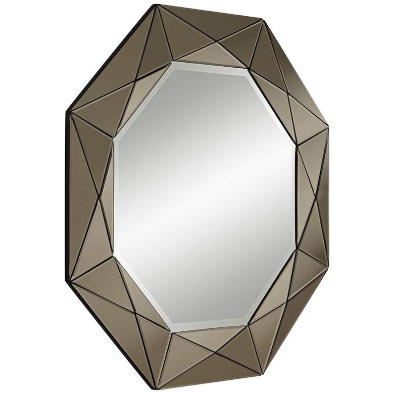 Image 7 Possini Euro Aubrey 33" x 33" Champagne Beveled Wall Mirror more views