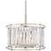 Possini Euro Audrey 18" Wide Polished Nickel and Crystal Pendant Light