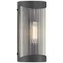 3_Possini Euro August 11" High Textured Black Outdoor Wall Light