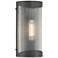 Possini Euro August 11" High Textured Black Outdoor Wall Light