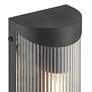 4_Possini Euro August 11" High Textured Black Outdoor Wall Light more views