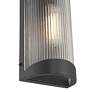 5_Possini Euro August 11" High Textured Black Outdoor Wall Light more views