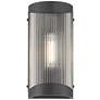 6_Possini Euro August 11" High Textured Black Outdoor Wall Light more views