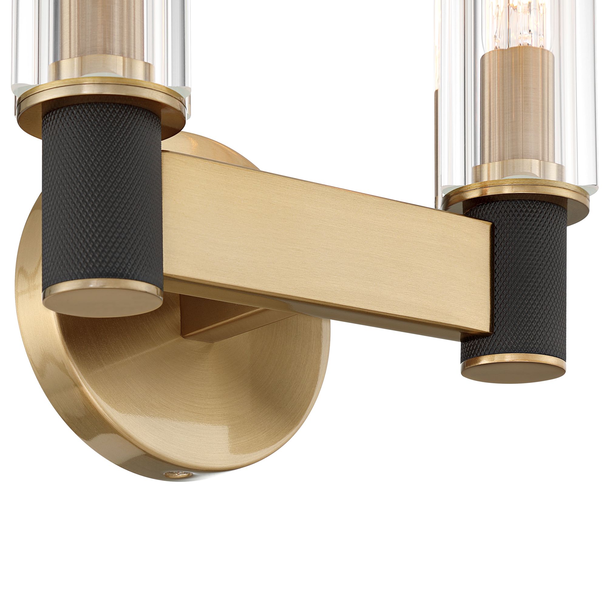 Image 4 Possini Euro Augustine 13 1/4" High Warm Brass 2-Light Wall Sconce more views