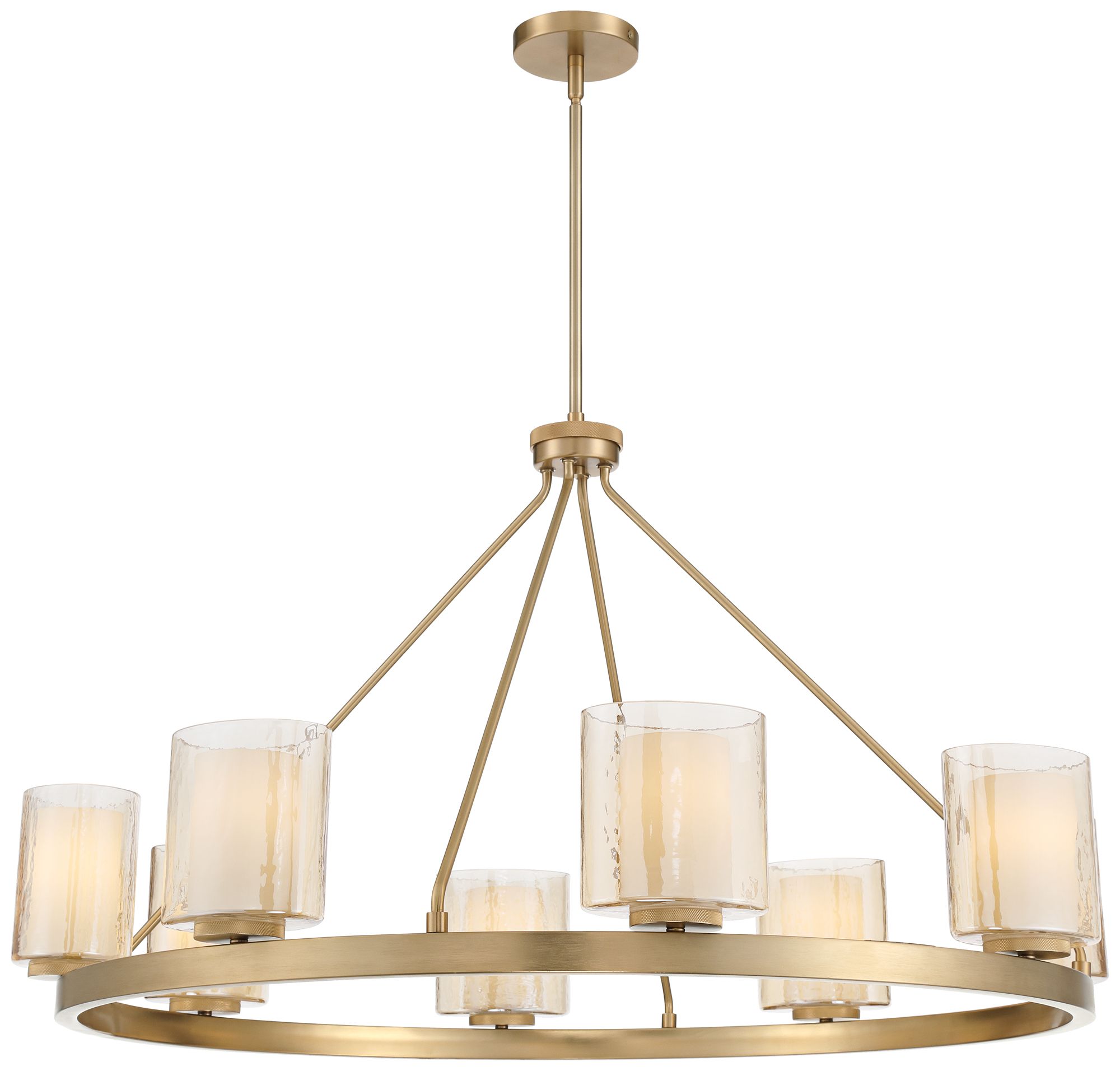 Image 7 Possini Euro Augustus 38"W Brass Champagne Glass 8-Light Chandelier more views