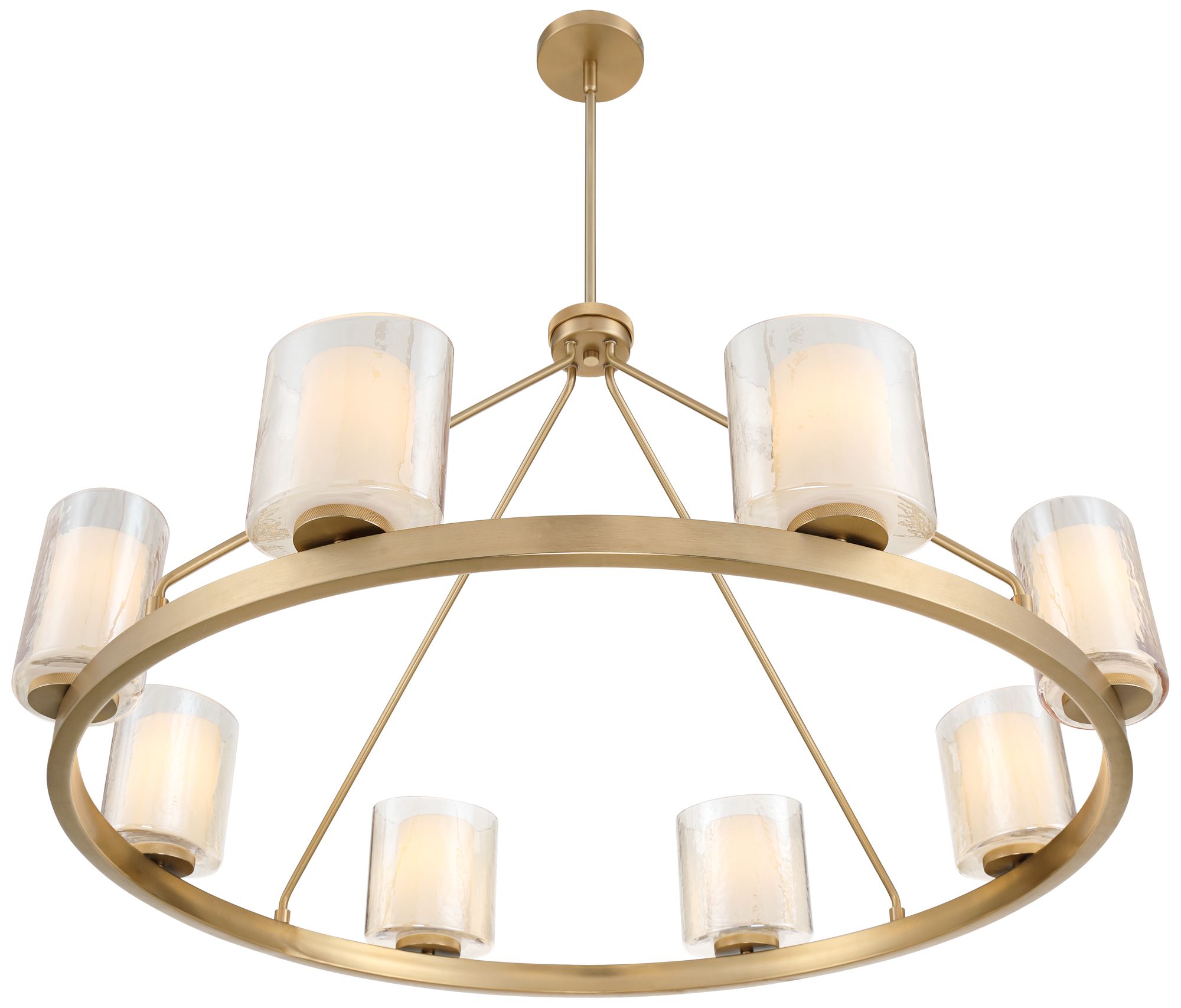 Possini Euro Augustus 38"W Brass Champagne Glass 8-Light Chandelier
