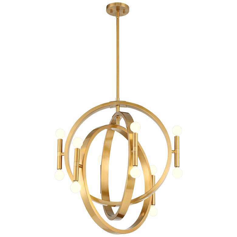 Image 5 Possini Euro Aura 25 1/4 inch Warm Gold 12-Light Modern Orb Chandelier more views