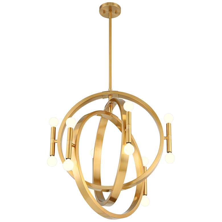 Image 6 Possini Euro Aura 25 1/4 inch Warm Gold 12-Light Modern Orb Chandelier more views