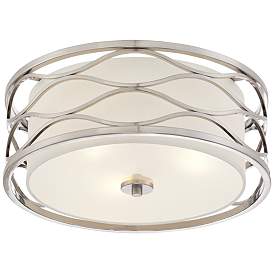 Image2 of Possini Euro Austen 16" Wide Brushed Nickel Modern Ceiling Light