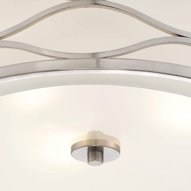 Image 3 Possini Euro Austen 16 inch Wide Brushed Nickel Modern Ceiling Light more views