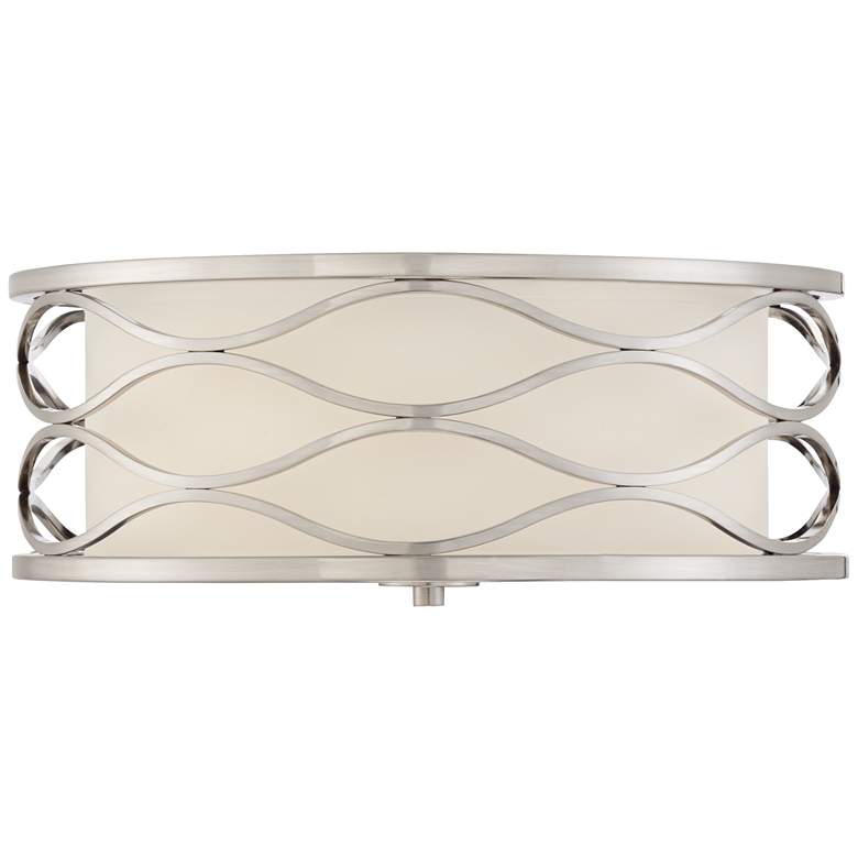 Image 5 Possini Euro Austen 16" Wide Brushed Nickel Modern Ceiling Light more views