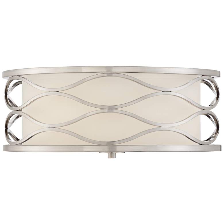 Image 5 Possini Euro Austen 16 inch Wide Brushed Nickel Modern Ceiling Light more views