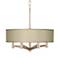 Possini Euro Ava 20" Sesame Faux Silk 6-Light Pendant Chandelier