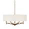 Possini Euro Ava 20" Wide Cream Textured 6-Light Nickel Chandelier