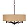 Possini Euro Ava 20" Wide Woven Burlap 6-Light Bronze Pendant