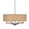 Possini Euro Ava 20" Woven Burlap 6-Light Nickel Pendant Chandelier