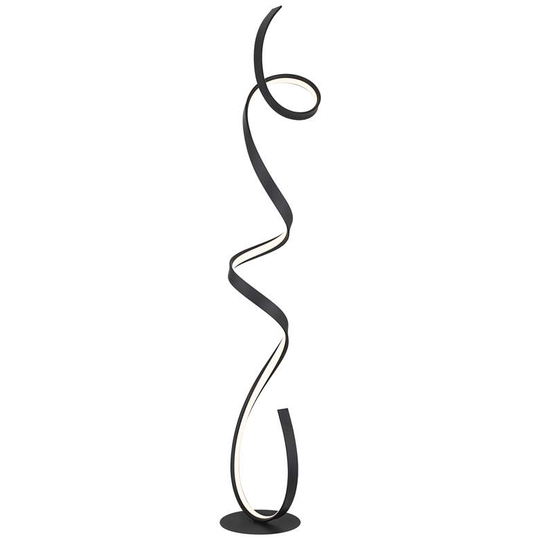 Image 2 Possini Euro Avante 56 1/2" Modern Ribbon LED Floor Lamp Black