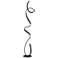 Possini Euro Avante 56 1/2" Modern Ribbon LED Floor Lamp Black