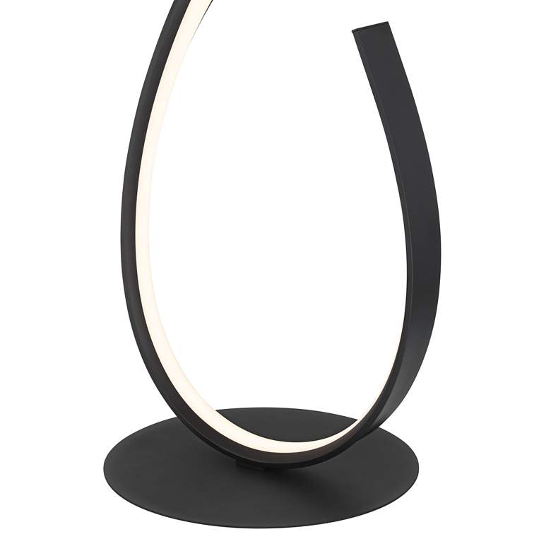 Image 4 Possini Euro Avante 56 1/2" Modern Ribbon LED Floor Lamp Black more views
