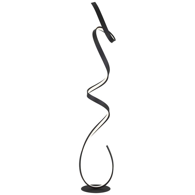 Image 6 Possini Euro Avante 56 1/2" Modern Ribbon LED Floor Lamp Black more views