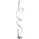 Possini Euro Avante 56 1/2" Modern Ribbon LED Floor Lamp Silver