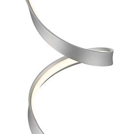 Image5 of Possini Euro Avante 56 1/2" Modern Ribbon LED Floor Lamp Silver more views