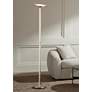 1_Possini Euro Aventura 71 1/2" High Satin Nickel LED Torch Floor Lamp