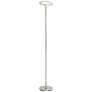 7_Possini Euro Aventura 71 1/2" High Satin Nickel LED Torch Floor Lamp more views