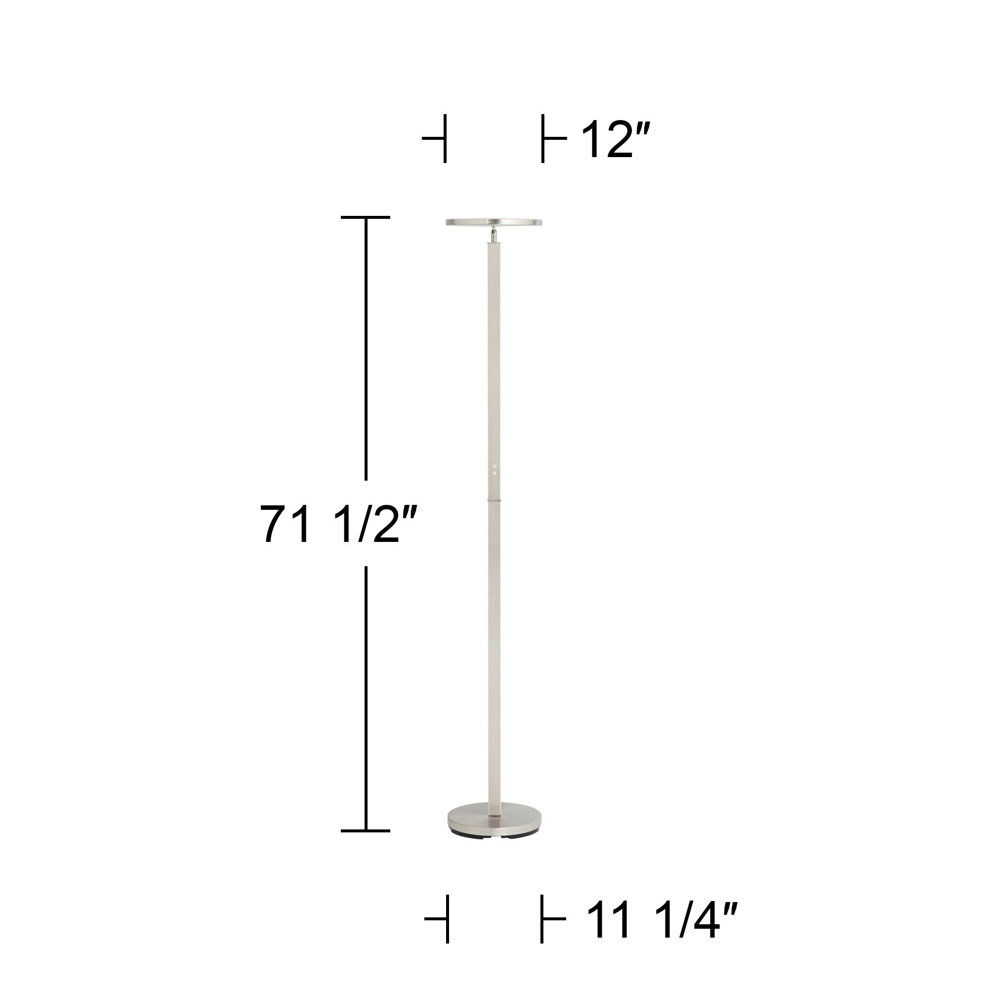 Possini Euro Aventura 71 1/2" High Satin Nickel LED Torch Floor Lamp