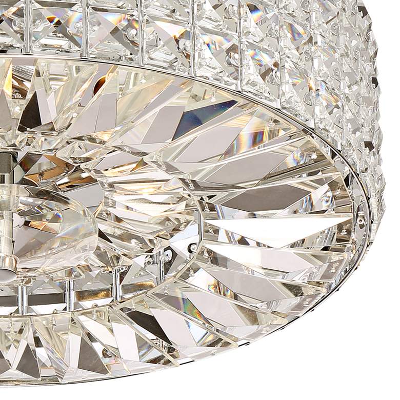Image 3 Possini Euro Avera 15 1/2" Wide Chrome Crystal Ceiling Light more views