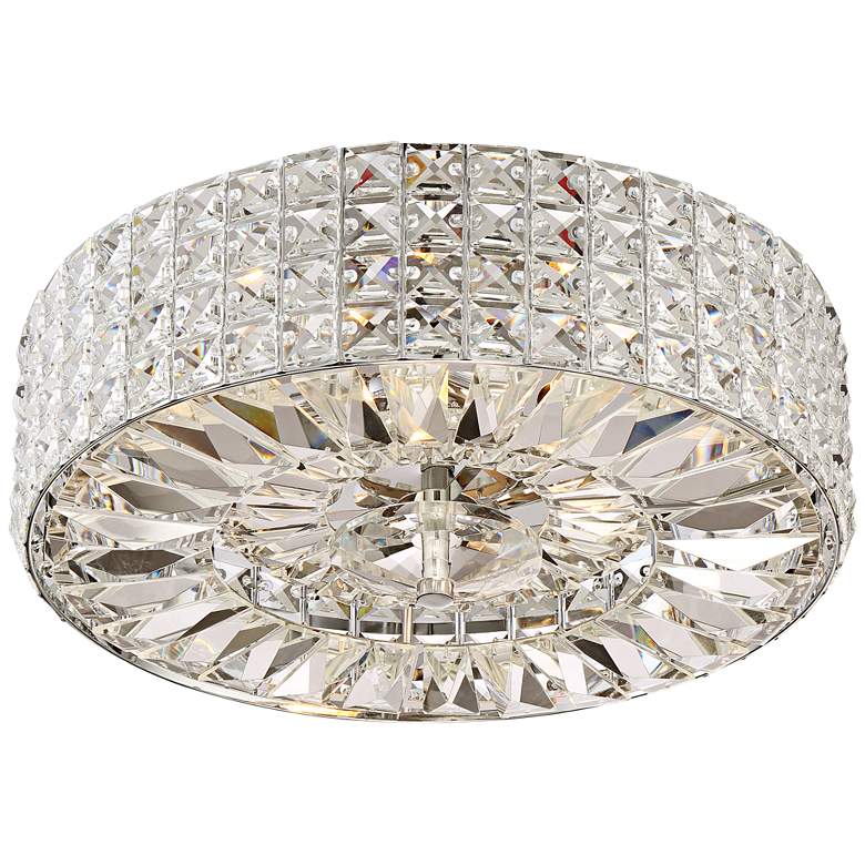Image 4 Possini Euro Avera 15 1/2" Wide Chrome Crystal Ceiling Light more views