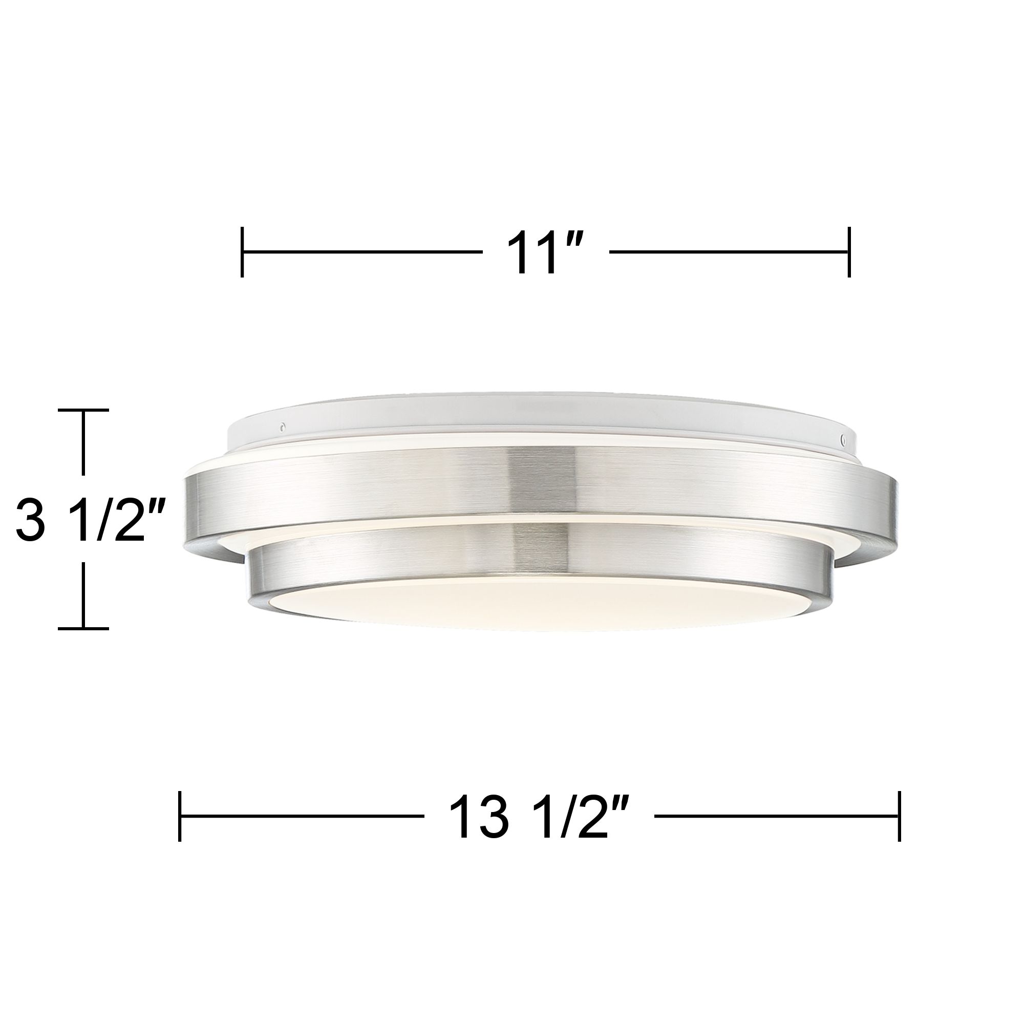 Image 5 Possini Euro Averson 13 1/2" Wide Double-Tier LED Modern Ceiling Light more views