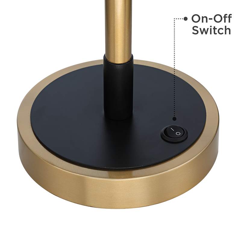 Image 5 Possini Euro Axiom 39" Brass and Glass 3-Light Modern Console Lamp more views