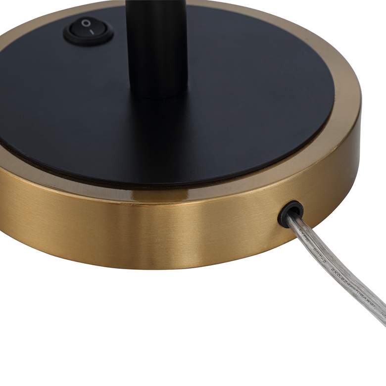 Image 6 Possini Euro Axiom 39" Brass and Glass 3-Light Modern Console Lamp more views