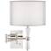 Possini Euro Aydin Polished Nickel Swing Arm Wall Lamp