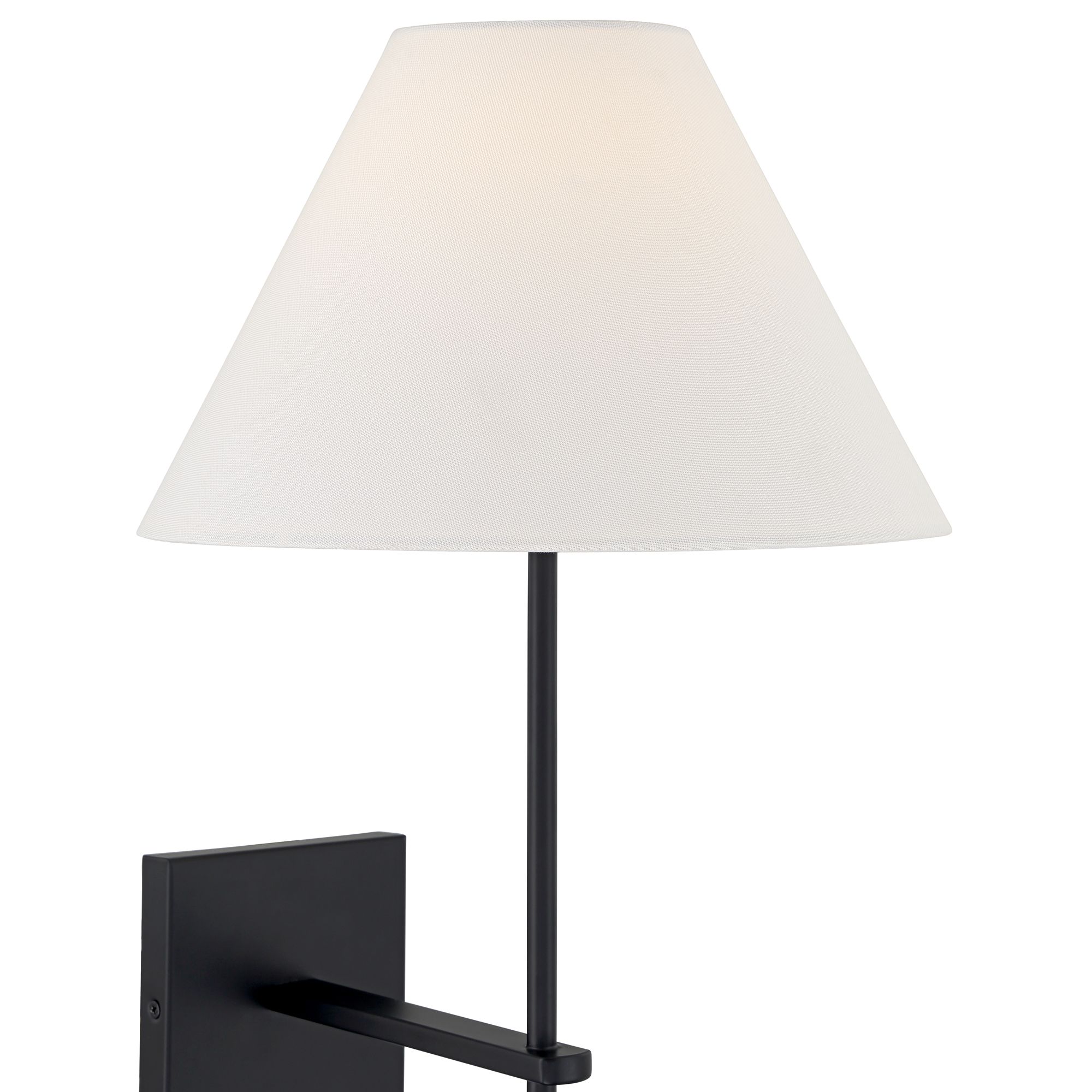 Image 3 Possini Euro Ayla 32" High Black and White Linen Wall Sconce more views