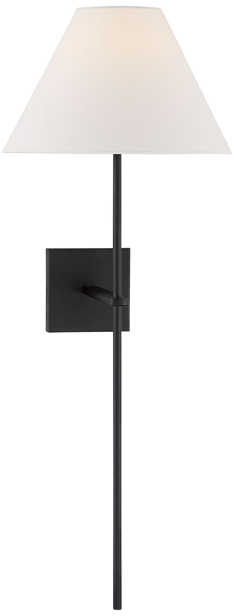 Image 7 Possini Euro Ayla 32" High Black and White Linen Wall Sconce more views