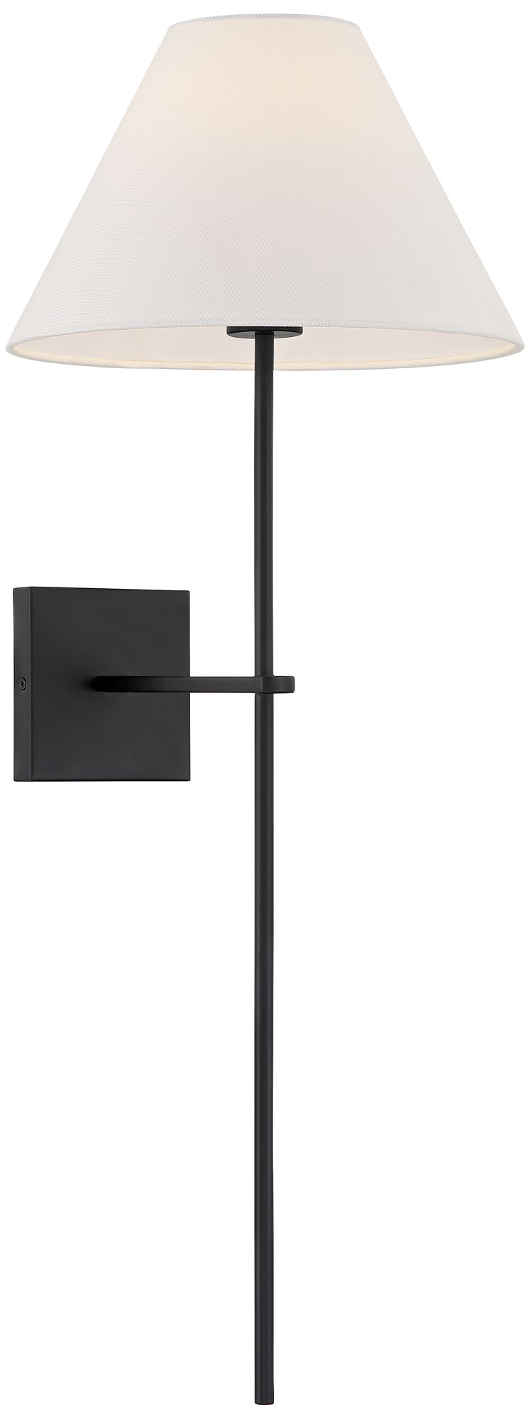 Possini Euro Ayla 32" High Black and White Linen Wall Sconce
